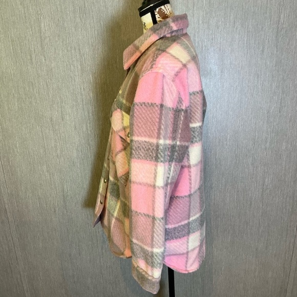 Blank NYC Pink and Gray Plaid Jacket Size Medium - Picture 7 of 12